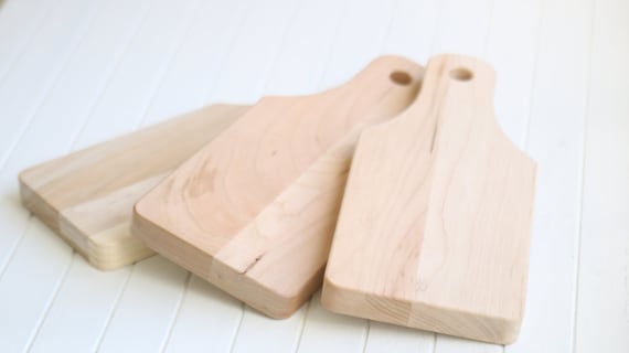 Package of 4 Unfinished Wooden Mini Cutting Boards for Decorating and  Crafting