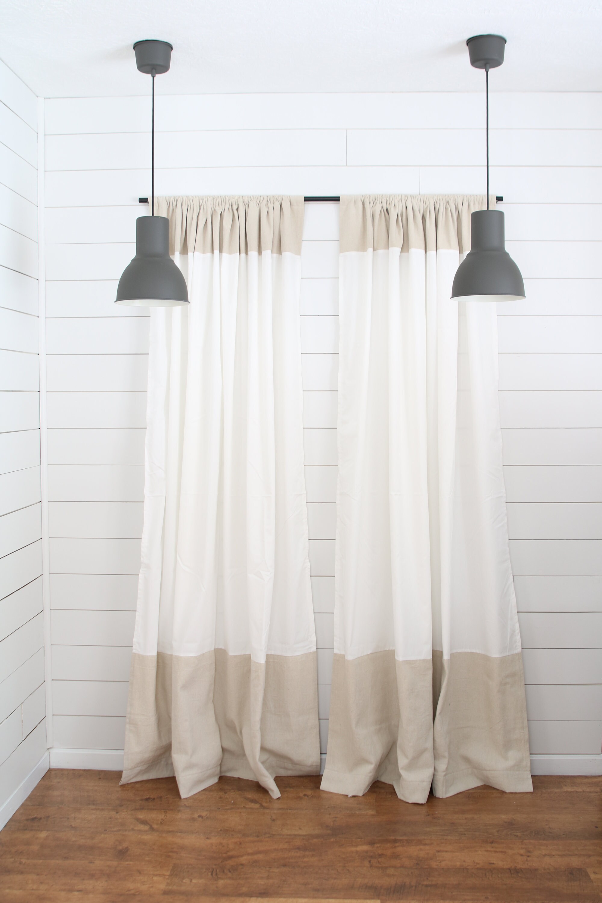 Farmhouse Curtainwhite Curtaindrop Cloth Curtain Paneltwo Etsy