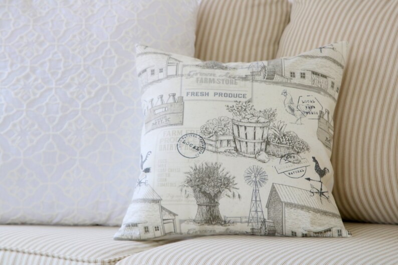 Farmhouse Pillow Cover 18x18Cushion CoverFarmhouse Etsy