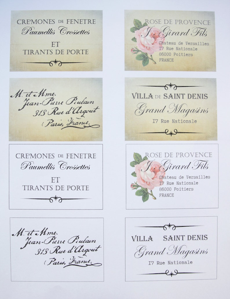 French Labels Digital Downloads Digital Labels Printable | Etsy