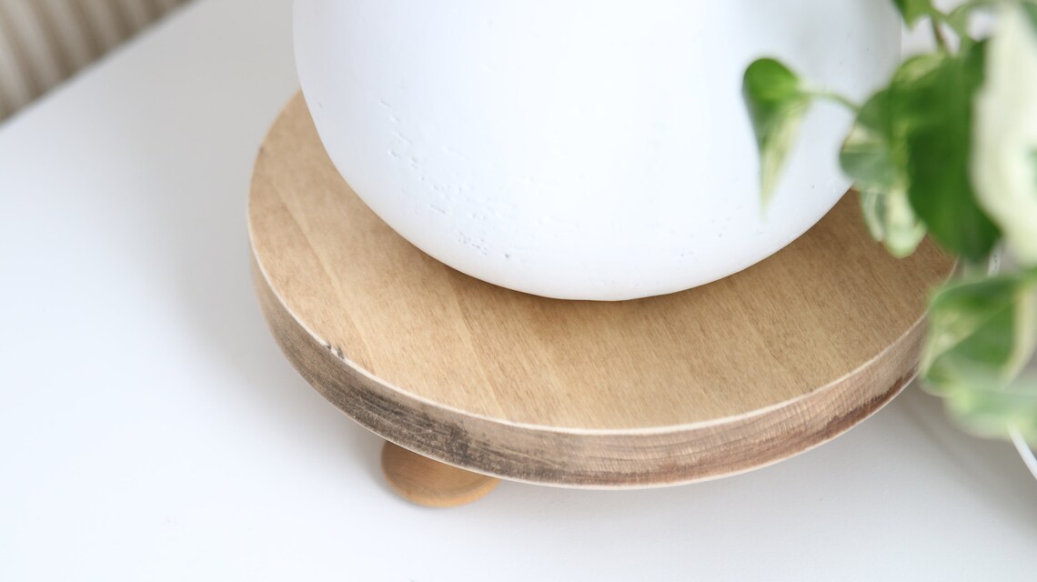 Wooden Round Tray, Wooden Riser, Round Riser, Farmhouse Table Decor ...