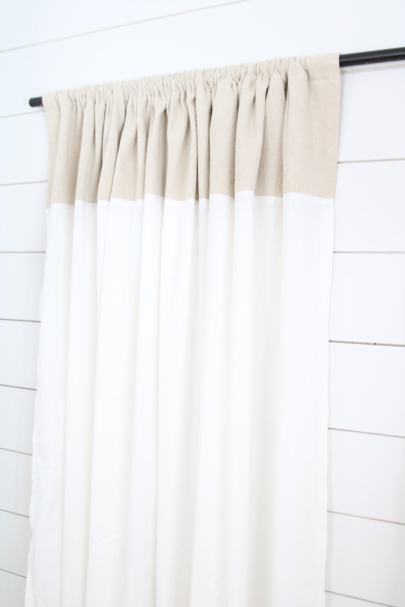 Farmhouse Curtainwhite Curtaindrop Cloth Curtain Paneltwo Etsy