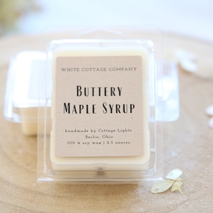 Hand Poured Soy Melts, Farmhouse Wax Melt, Mother's Day Gift, Gift For Her, White Candle, Scented Wax Melt, Women's Gift, Gift For Mom Buttery Maple Syrup