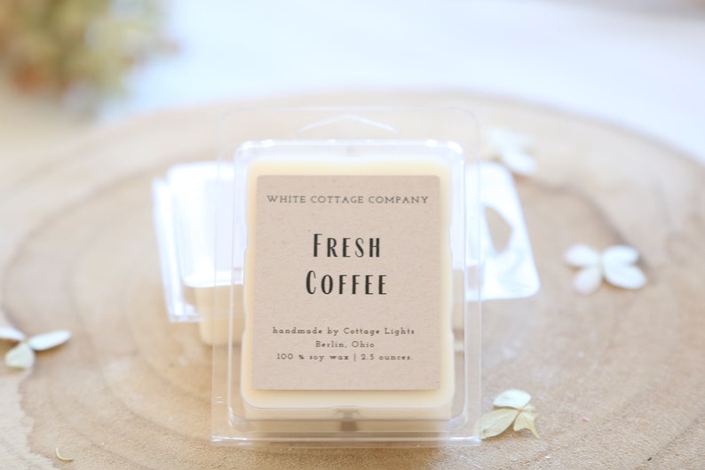 Hand Poured Soy Melts, Farmhouse Wax Melt, Mother's Day Gift, Gift For Her, White Candle, Scented Wax Melt, Women's Gift, Gift For Mom Fresh Coffee