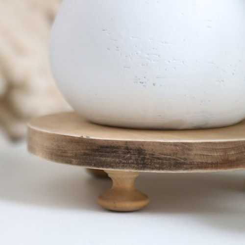 Wooden Round Tray Wooden Riser Round Riser Farmhouse Table - Etsy