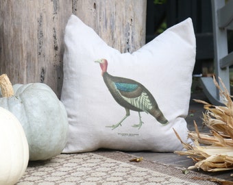 Turkey Pillow Cover, Thanksgiving Pillow Cover, Pillow Cover, Farmhouse Pillow Cover, Fall Pillow Cover, Turkey Pillow, Thanksgiving Decor