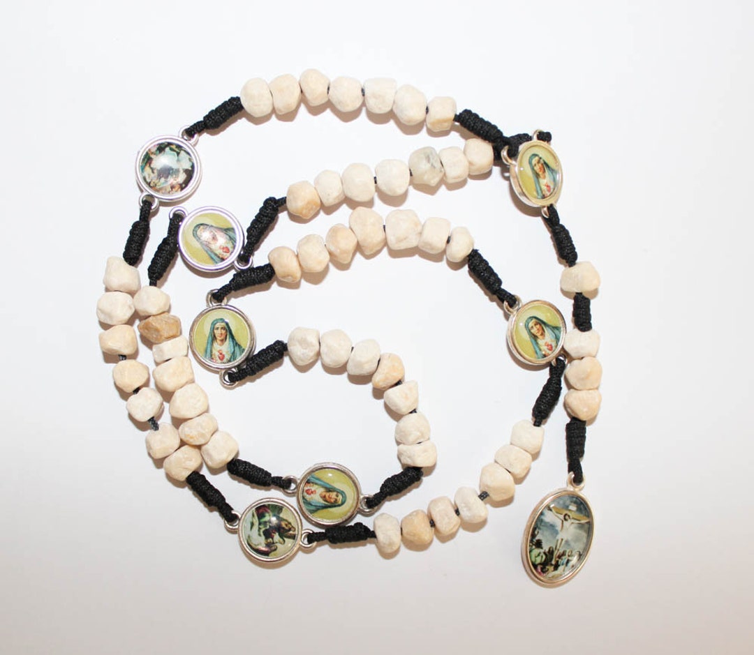 Servite Rosary Our Lady of the Seven Sorrows Stone Beads Mater Dolorosa ...
