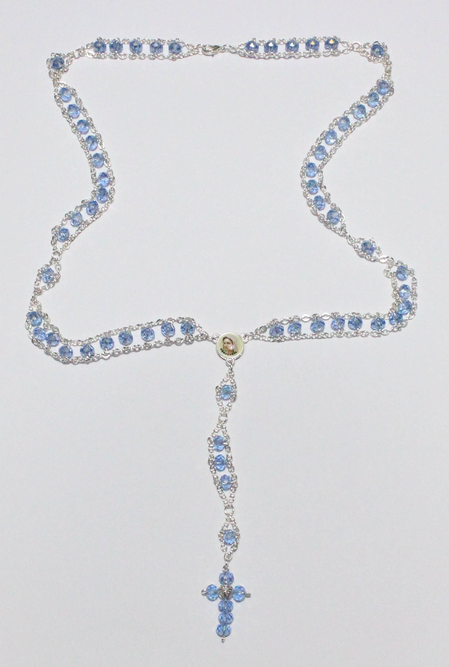 Ladder to Heaven Rosary Light Blue Crystal Glass Beads Etsy Canada