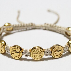 thumbnail interactive-video image 1 of 18K Gold Filled Saint Benedict Adult Bracelet – Pulsera De San Benito BR1994 1 of 4