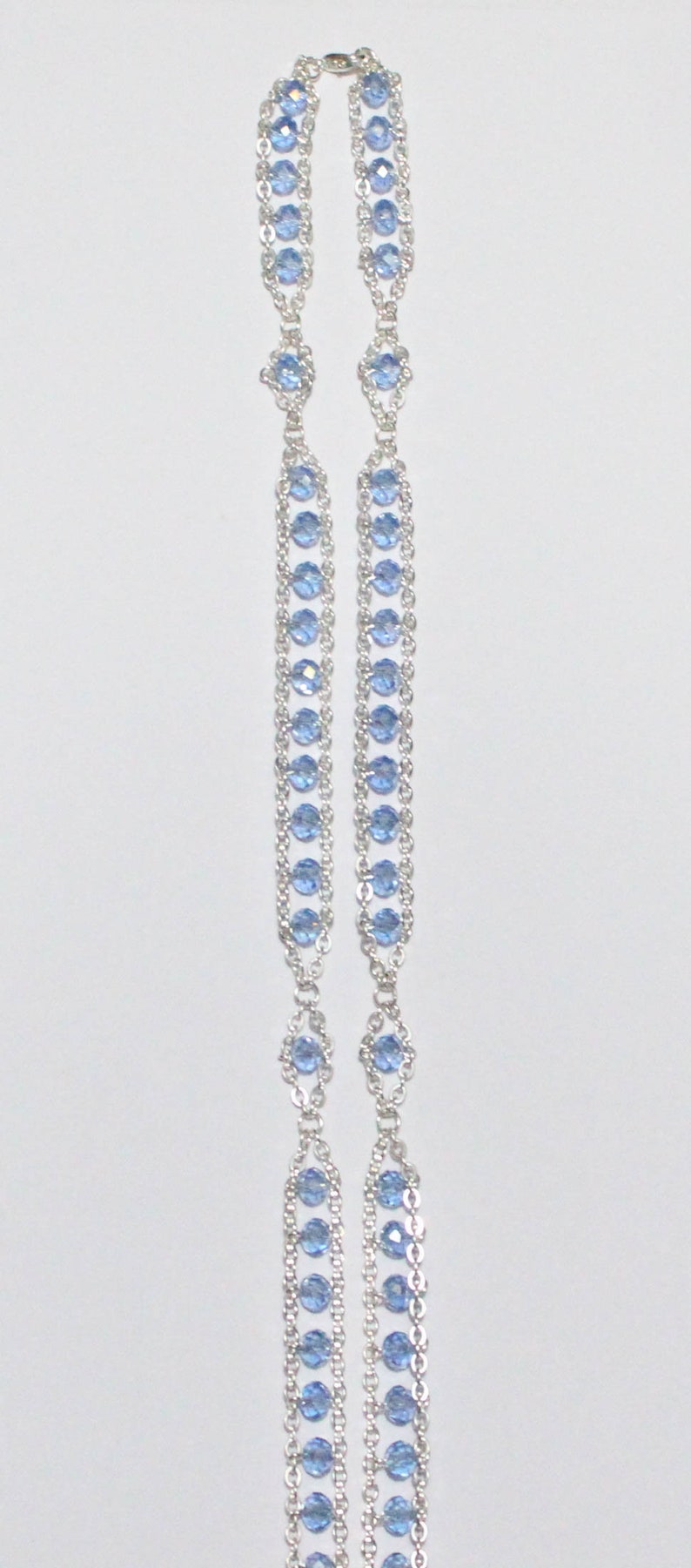 Ladder to Heaven Rosary Light Blue Crystal Glass Beads Etsy