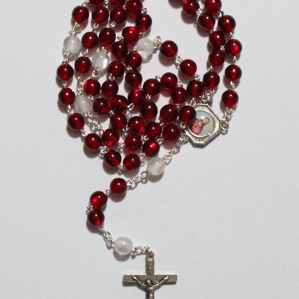 Precious Blood of Christ Chaplet Rosary Plastic Beads, Precious Blood of Christ Chaplet, Precious Blood, Precious Blood of Christ, Chaplet
