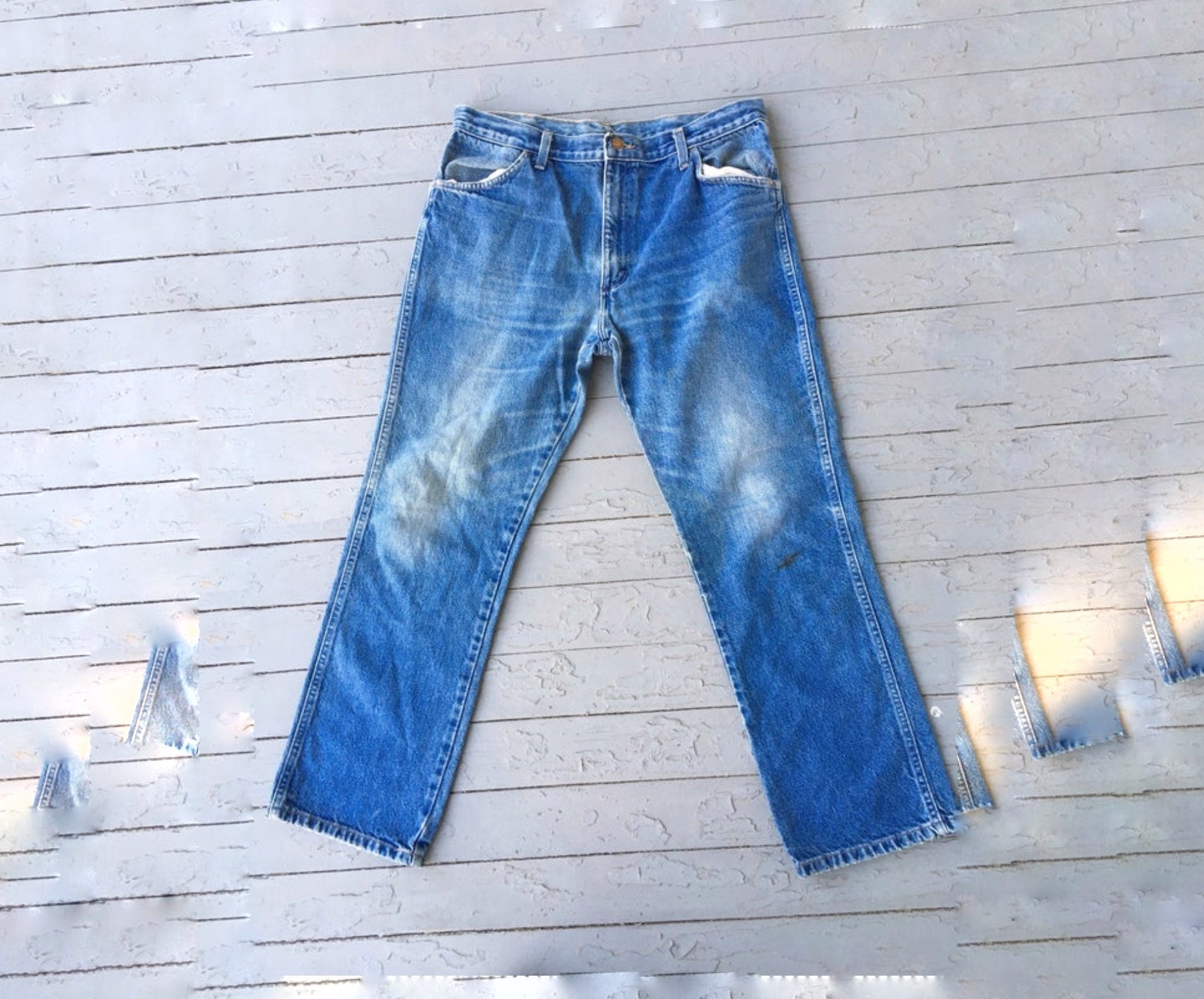 Vintage Rustler Distressed Zip Fly 