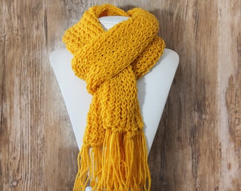 【中古】Y-3 KNIT SCARF イエロー Knitted Con Amor - Dark Golden Yellow Hand Knitted Scarf - Knit