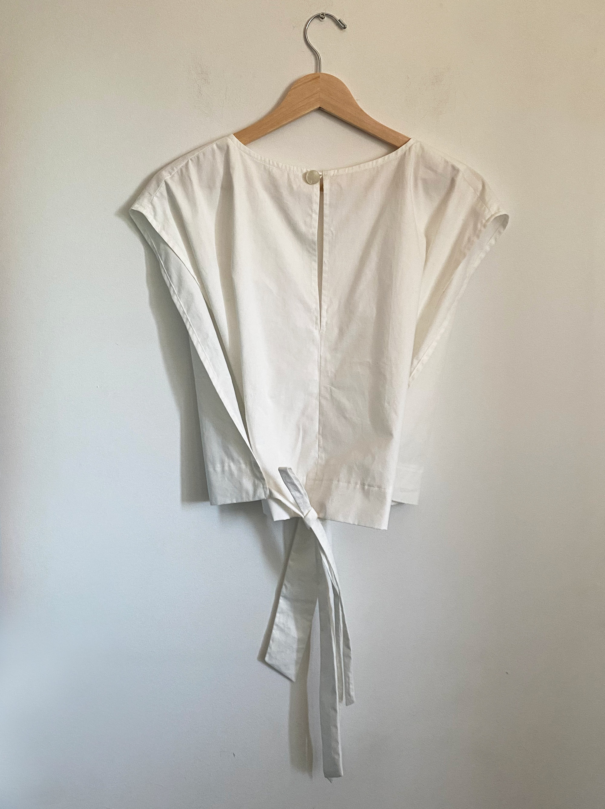 Cotton Poplin Wrap Top W/ Self Ties & Mother of Pearl Button - Etsy