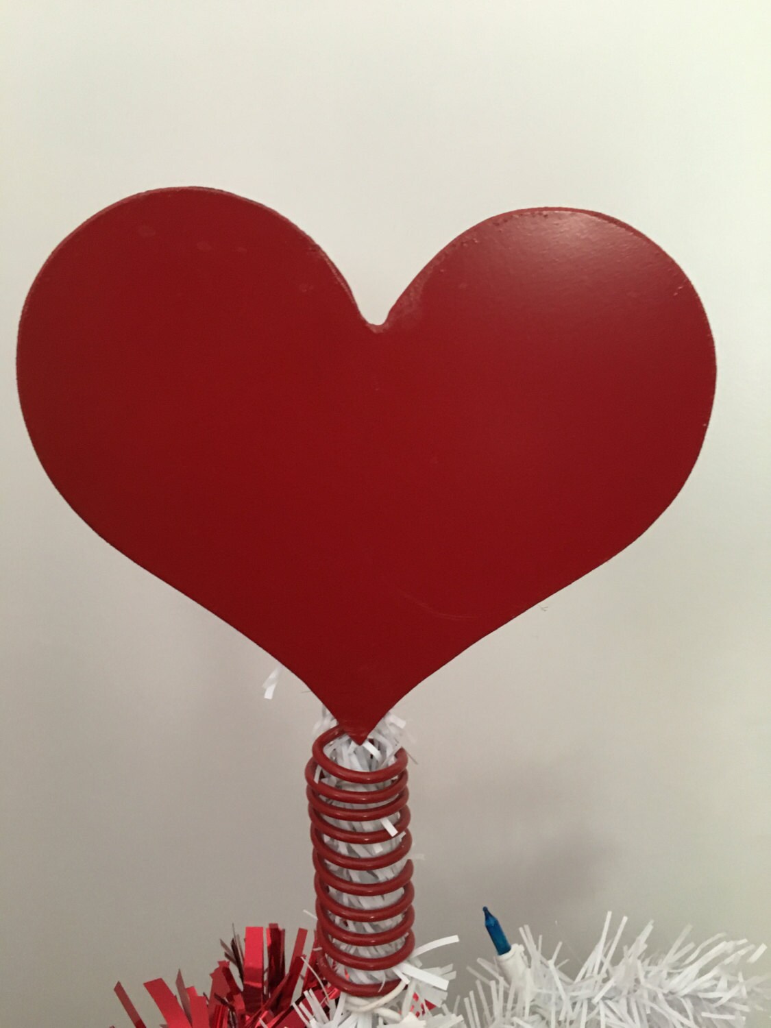 Valentines Heart Tree Topper 6x5 Get it plain or Etsy