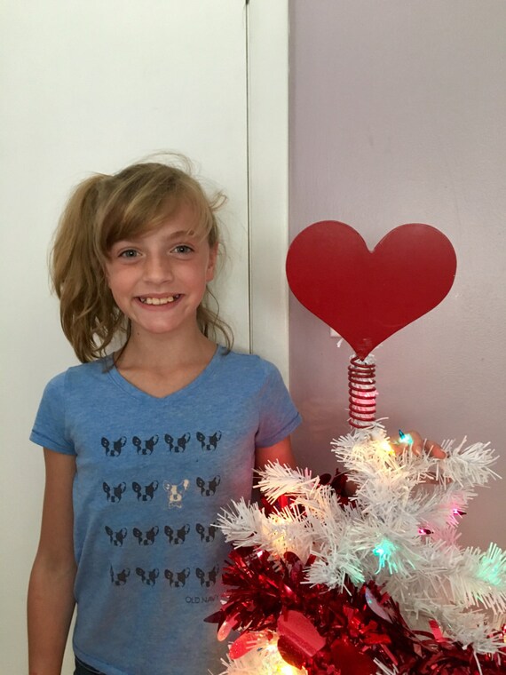 Valentines Heart Tree Topper 6 X5 Get It Plain Or Personalized With Vinyl Lettering Or Laser Etching