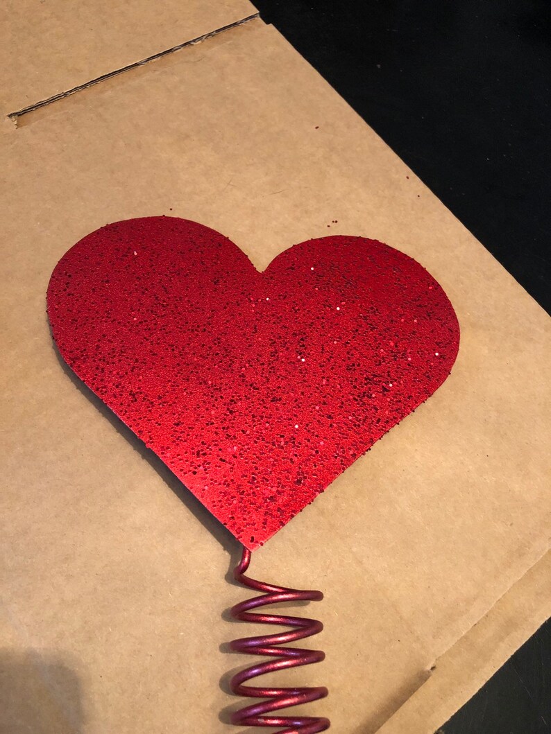 Valentines Heart Tree Topper 6x5 Get it plain or Etsy