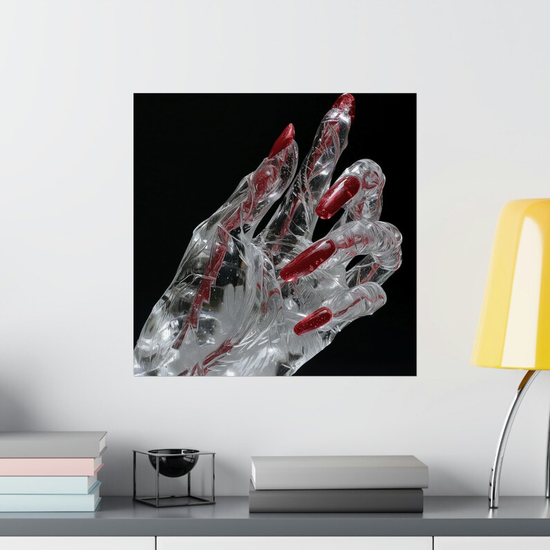 Ice Hand Nails Poster Red Nails Poster Hand Nails Red Red Nails Cool ...