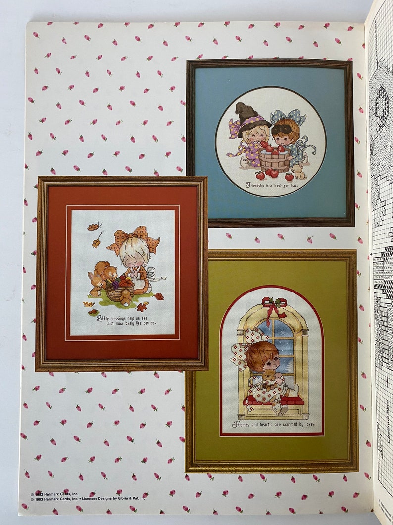 Little Girl Designs Angelove Vintage Cross Stitch Life/'s Little Treasures Book 18 Designs by Gloria /& Pat Inspirational Sayings
