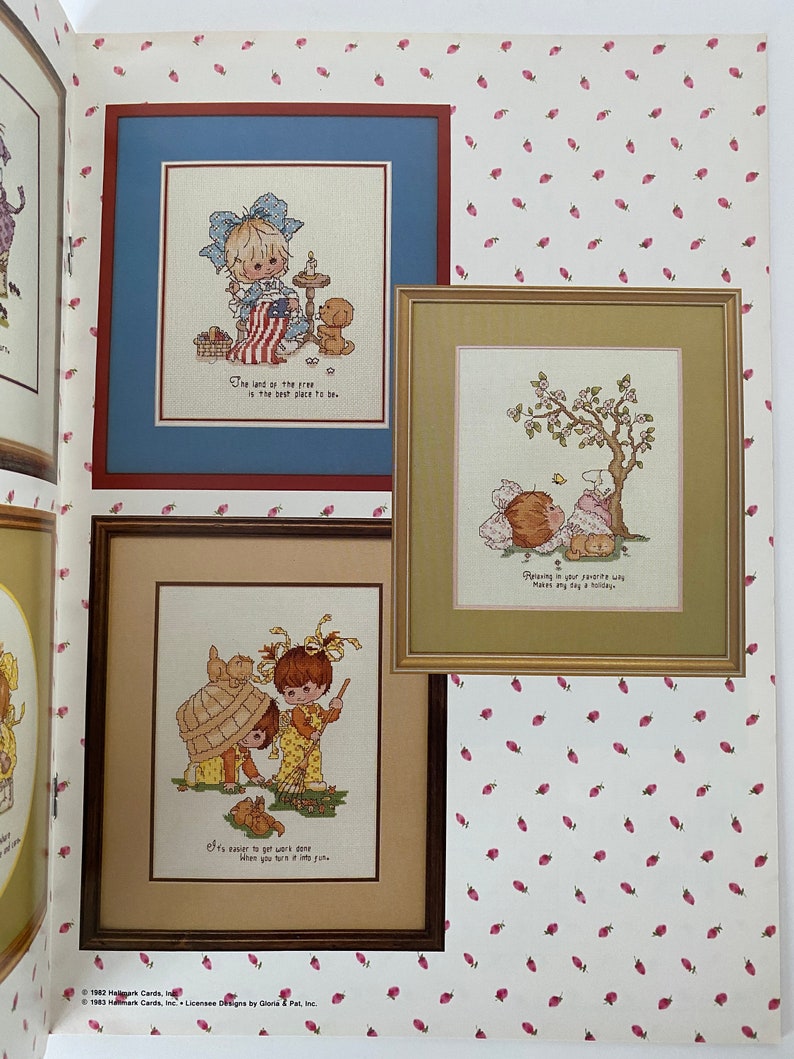 Little Girl Designs Angelove Vintage Cross Stitch Life/'s Little Treasures Book 18 Designs by Gloria /& Pat Inspirational Sayings