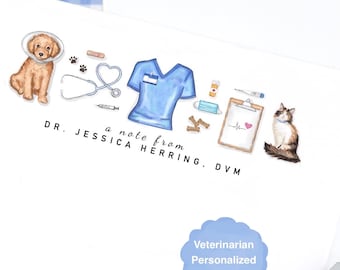 Personalized Veterinarian Notepad, Vet Tech Gift