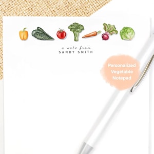 Vegetable Personalized Notepad | Beet Lover | Vegetarian Gift | Gardener | Kale Lover | Farmer Stationary | Veggie Notepad | Gardener Gift