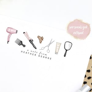 Personalized Hairstylist Notepad | Hair Salon Stationery | Hairdresser Gift image 1