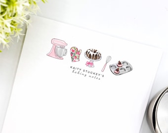 Personalized Baker Notepad | Baking Notes | Custom Bakery Stationery