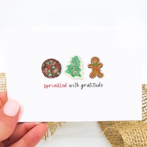 Christmas Cookie Thank You Notecards | Holiday Thank You Cards | Christmas Cards | Gingerbread | Sugar Cookie | Xmas Greeting | Appreciation