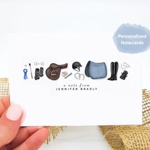 Equestrian Personalized Notecards | Hunter Jumper | Horse Lover Gift | Riding Instructor | Equestrian Stationery | Horse Mom | Horse Show