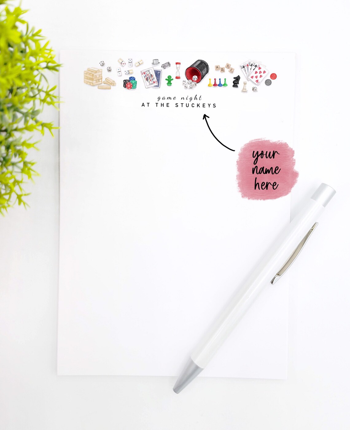 Game Night Personalized Notepad | Game Score Pad | Game Night | Board ...