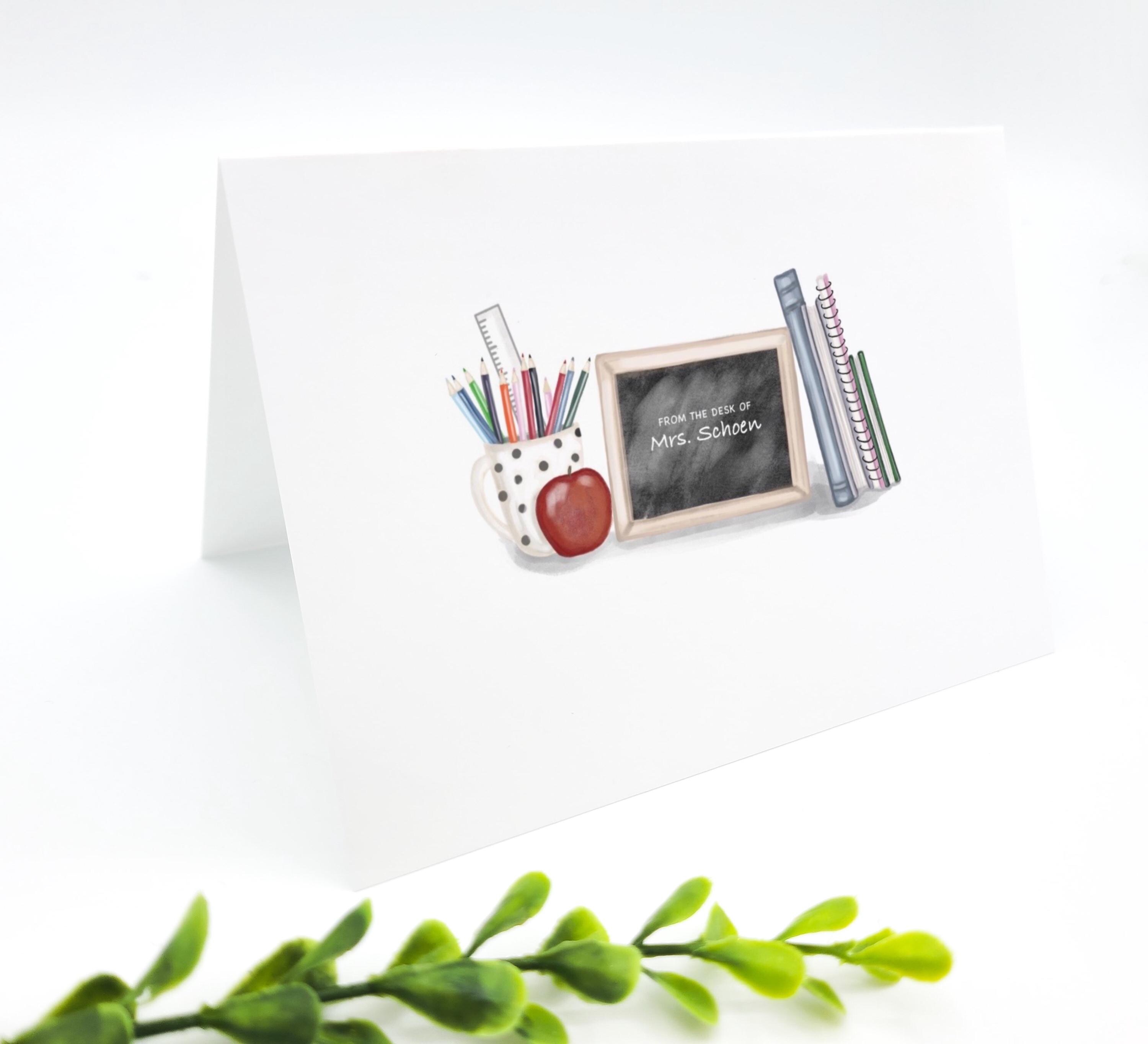 Teacher Personalized Note Cards | Teacher Gift | Teacher Stationary ...