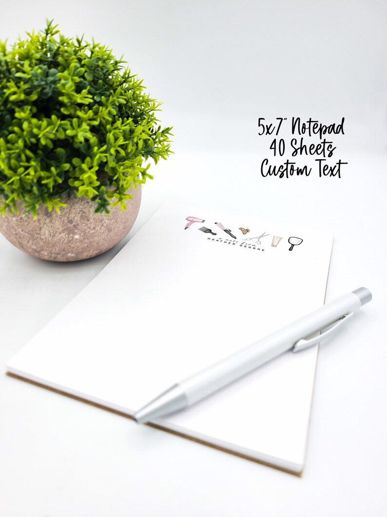 Personalized Hairstylist Notepad | Hair Salon Stationery | Hairdresser Gift image 6