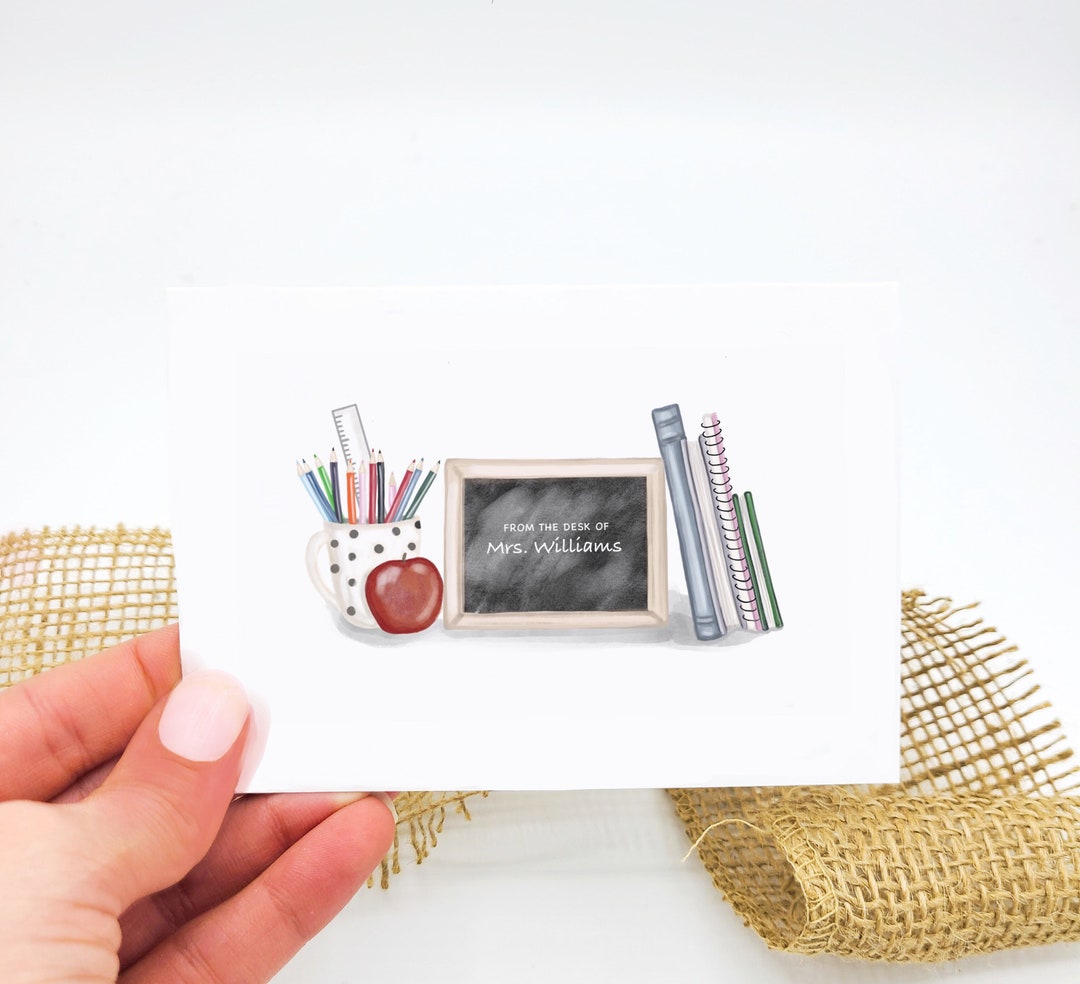 Teacher Personalized Note Cards | Teacher Gift | Teacher Stationary ...