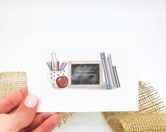 Teacher Personalized Note Cards | Teacher Gift | Teacher Stationary | Teacher Christmas Gift | Teacher Appreciation Gift | Teacher Notes