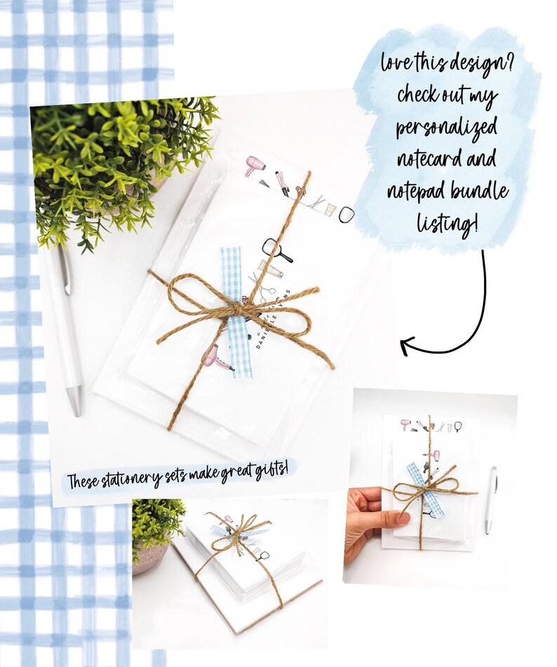 Personalized Hairstylist Notepad | Hair Salon Stationery | Hairdresser Gift image 9