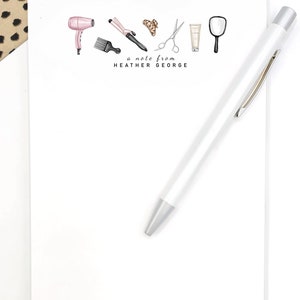 Personalized Hairstylist Notepad | Hair Salon Stationery | Hairdresser Gift image 3