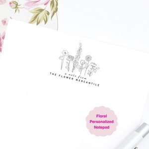 Wildflower Personalized Notepad | Florist Stationery | Florist Gift | Flower Farmer Gift | Personalized Notepad Flower Lover | Florist Notes