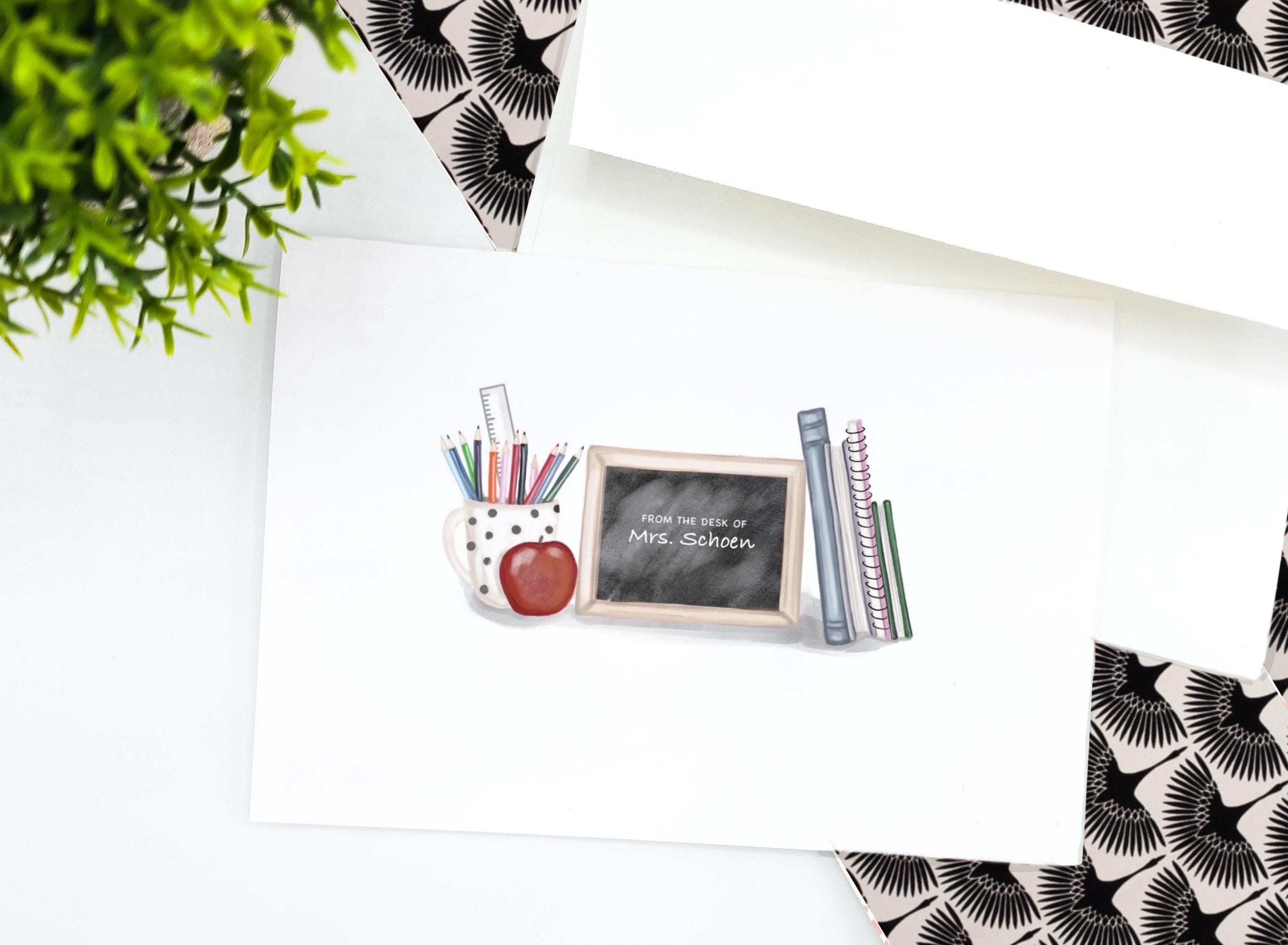 Teacher Personalized Note Cards | Teacher Gift | Teacher Stationary ...