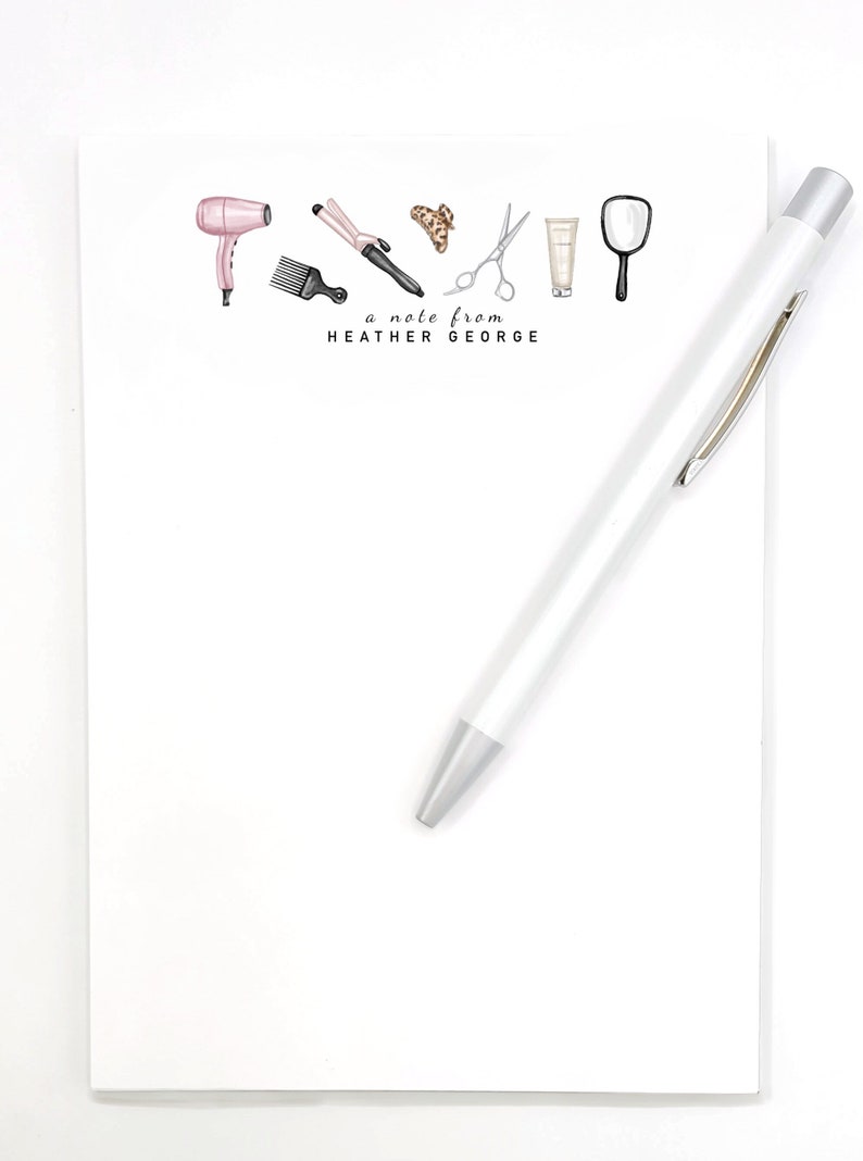 Personalized Hairstylist Notepad | Hair Salon Stationery | Hairdresser Gift image 7