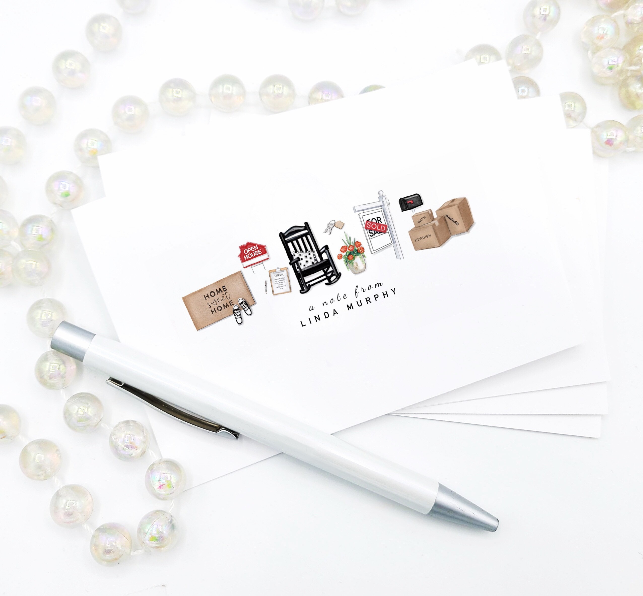 Realtor Personalized Notecards Real Estate Agent Closing Etsy