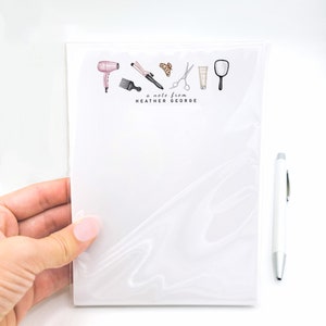 Personalized Hairstylist Notepad | Hair Salon Stationery | Hairdresser Gift image 4