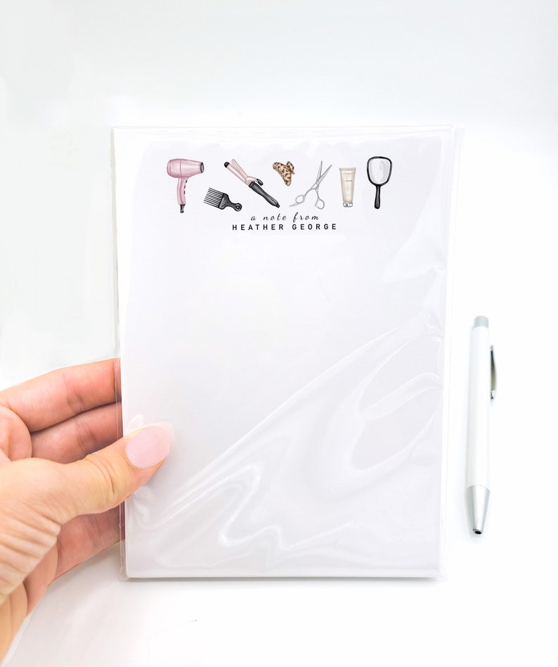 Personalized Hairstylist Notepad | Hair Salon Stationery | Hairdresser Gift image 4