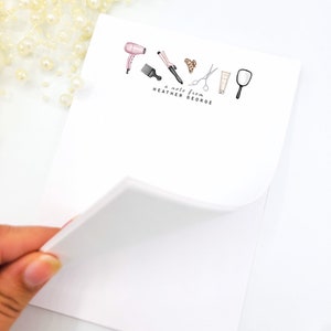 Personalized Hairstylist Notepad | Hair Salon Stationery | Hairdresser Gift image 2