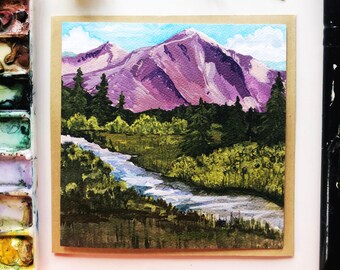 Summer Suits Sopris Card / Mountain Card/ Colorado Card/ Watercolor Card/ Nature Card/ Watercolor Card/ Western Card