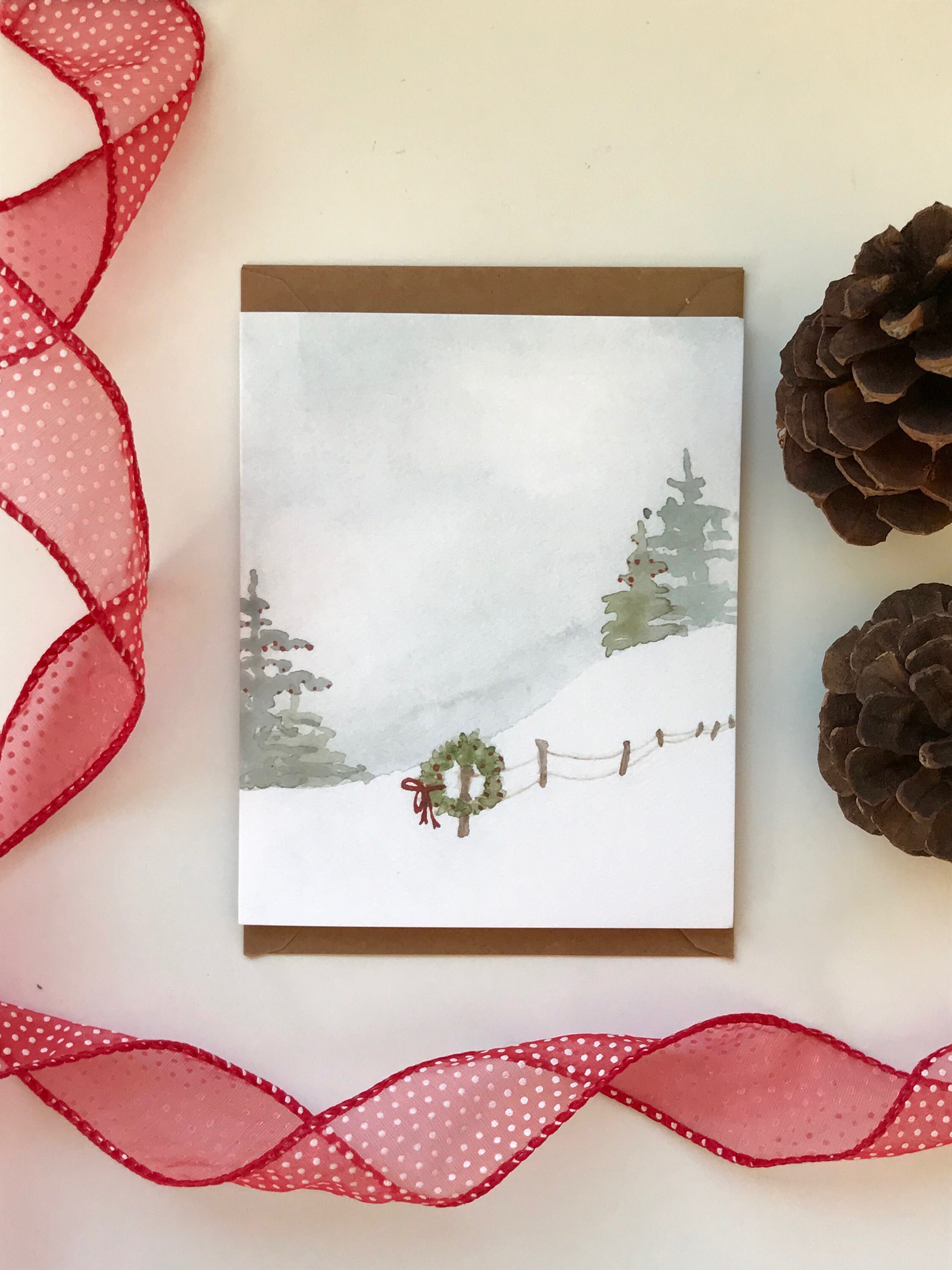 Variety Set of Winter Watercolor Cards/holiday Card/ Winter Cards ...