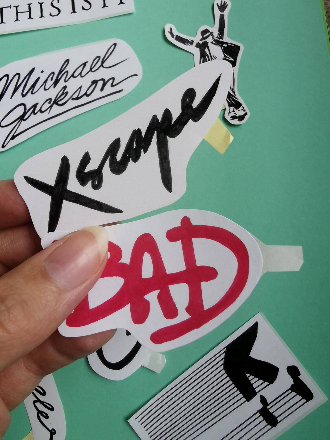 Michael Jackson Handmade Handdrawn Stickers, 11 Pieces in the Pack - Etsy