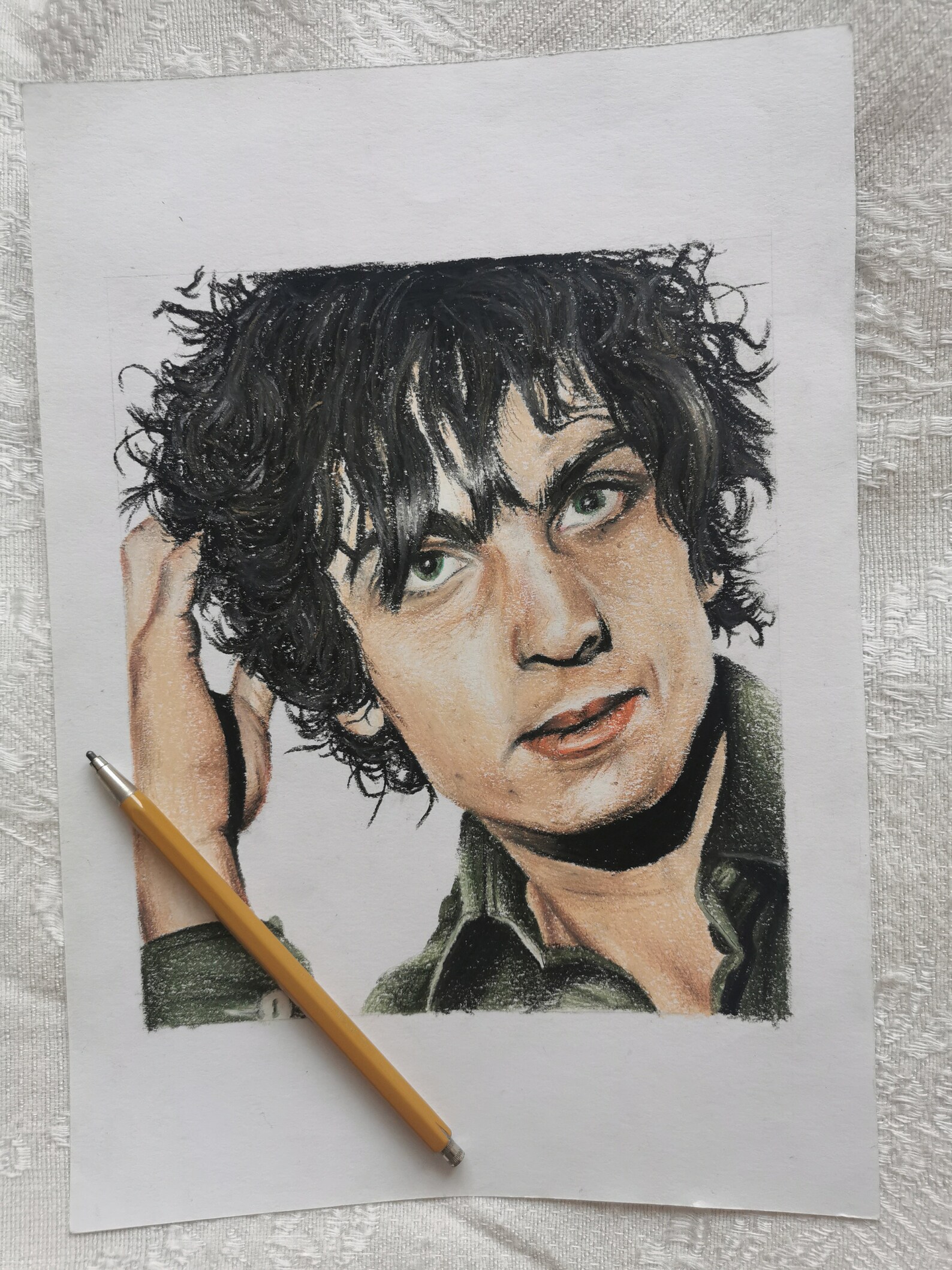 Pink Floyd's Syd Barrett, Hard Pastel Drawing Portrait Poster ...