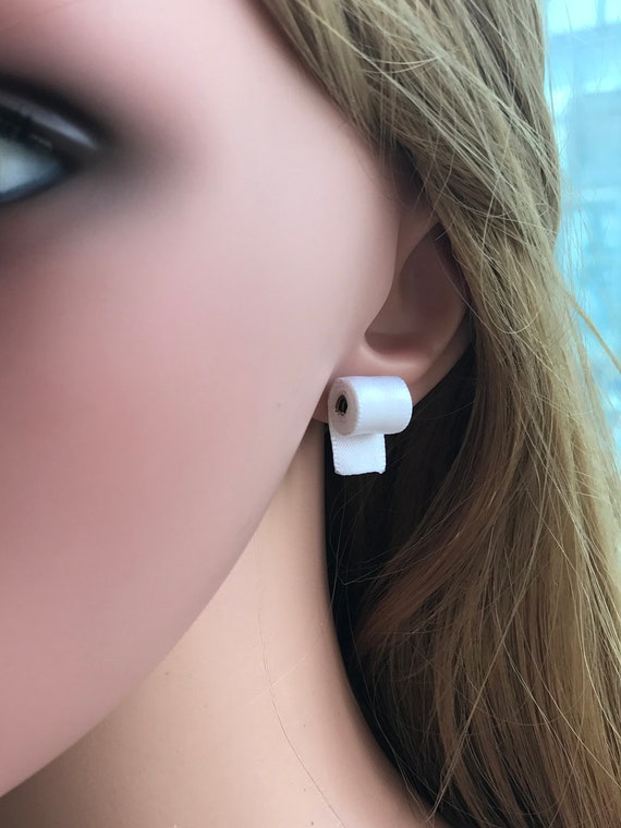 Funny Earrings Funny Jewelry Funny Gift for Her Toilet Paper Etsy