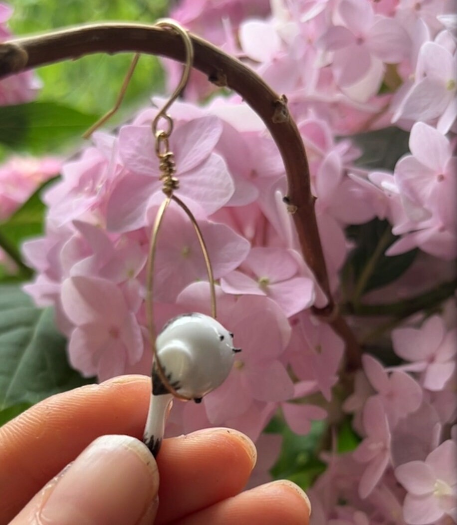 Bird Earrings Birds on Their Perch Poetic Funny Earring Etsy